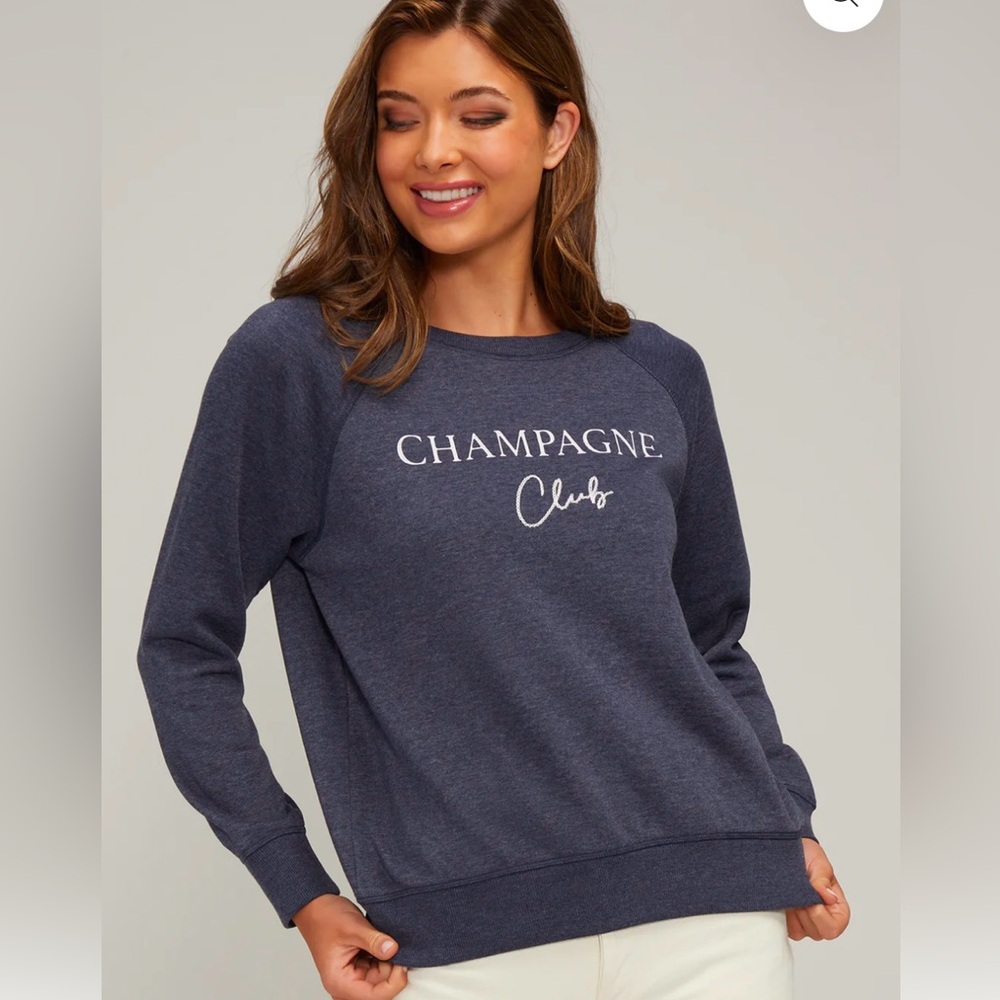 Wildfox Champagne Club Ragland Sweatshirt NWT